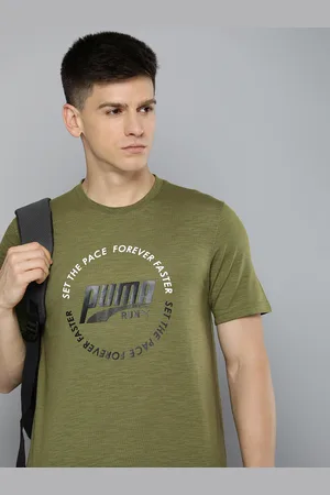 PUMA Men Brand Logo Printed Graphic Run Emblem Training T-shirt