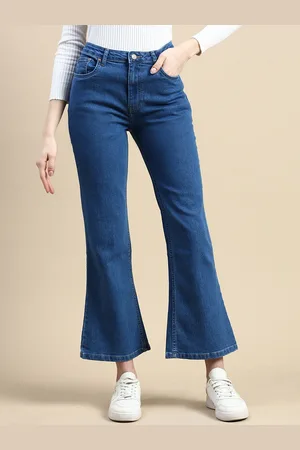 De Moza Women Bootcut High-Rise Clean Look Cotton Jeans
