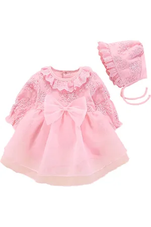 Stylecast Kids-Girls Self Design Dress Style Rompers Comes With A Cap