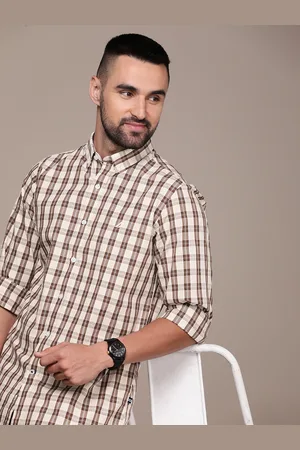Nautica Pure Cotton Slim Fit Checked Casual Shirt