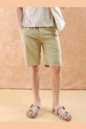 The Indian Garage Co Men Striped Loose Fit Mid-Rise Shorts