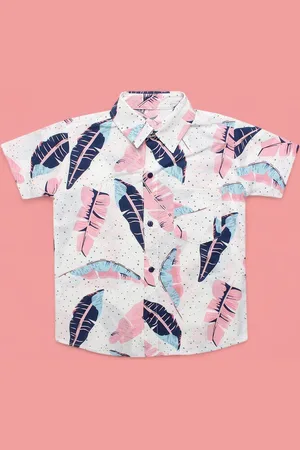 Superminis Boys Relaxed Floral Printed Casual Shirt