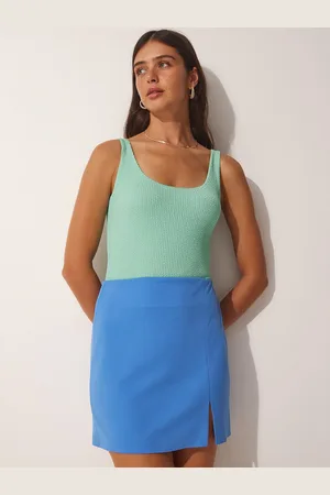 Happiness istanbul Solid Straight Mini Skirt