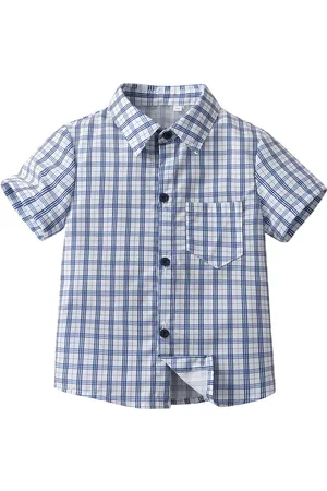 Stylecast Blue Boys Checked Casual Shirt