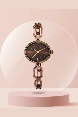 Titan Women Brown Bracelet Style Straps Analogue Watch 2667QM01