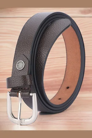 DressBerry Women Brown Textured Leather Formal Belt