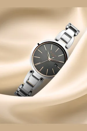 Titan Women Brass Dial & Stainless Steel Bracelet Style Straps Analogue Watch NP2642SM01
