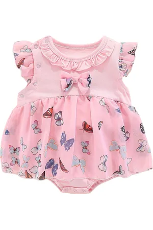 Stylecast Kids-Girls Printed Dress Style Rompers