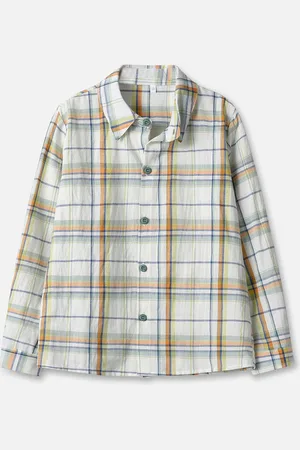 Stylecast Beige Boys Tartan Checked Casual Shirt