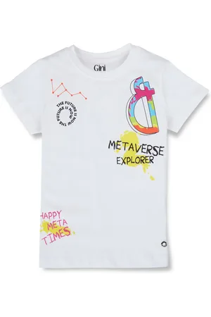 Gini and Jony Girls Graphic Printed Round Neck Cotton T-shirt