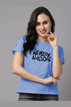 Friskers Women Typography Printed Applique T-shirt