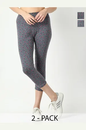 BAESD Women Pack Of 2 Printed High Rise Slim Fit Cotton Capris