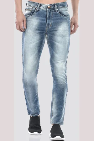 NUMERO UNO Men Skinny Fit Low-Rise Heavy Fade Stretchable Jeans