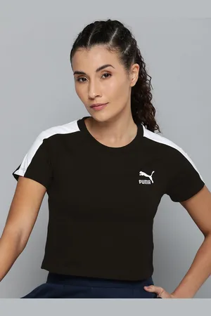 PUMA Women Iconic T7 Slim Fit Crop T-shirt