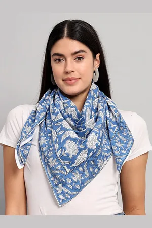 HANDICRAFT PALACE Hand Block Printed Cotton Scarf