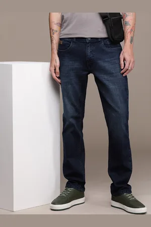 WROGN Men Straight Fit Light Fade Stretchable Jeans