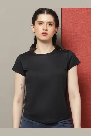 Friskers Women Extended Sleeves Cut Outs T-shirt