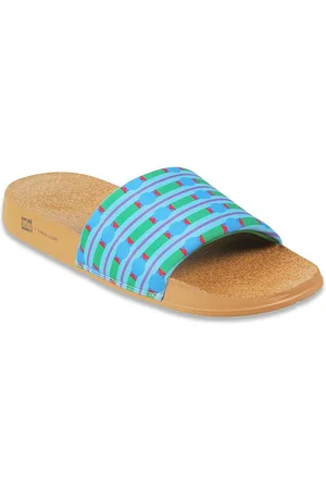 FitFlop Women Blue & Beige Printed Sliders