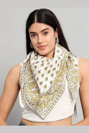 HANDICRAFT PALACE Hand Block Printed Cotton Scarf