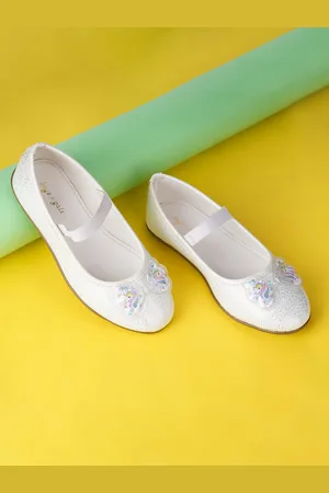 BOYZ N GALZ Girls Embellished Bow Detailed Ballerinas
