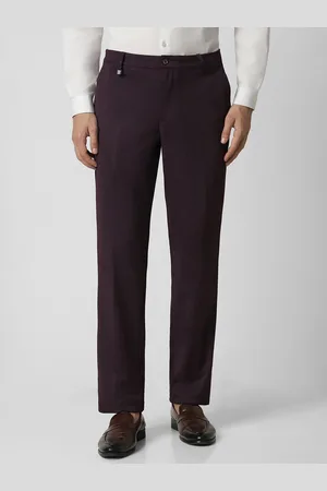 V Dot Men Skinny Fit Formal Trousers