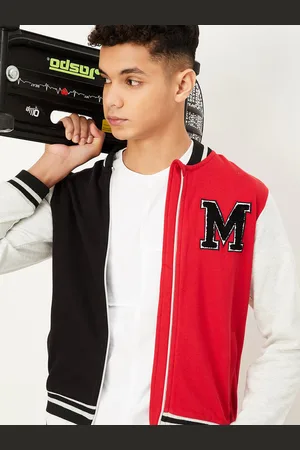 Max Collection Boys Colourblcoked Varsity Jacket