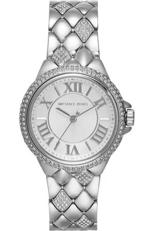 Michael Kors Women Embellished Dial & Stainless Steel Analogue Watch MK4804