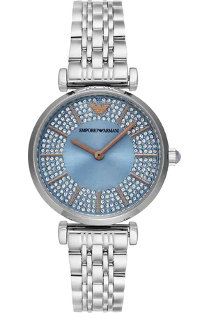 Emporio Armani Women Embellished Dial & Stainless Steel Straps Analogue Watch AR11594