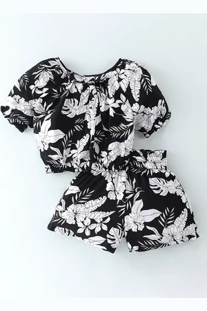 CrayonFlakes Girls Printed Top with Shorts