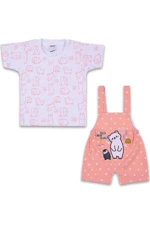 Wish Karo Boys Graphic Printed T-shirt with Dungarees