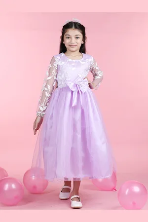 Cutiekins Girls Net Fit & Flare Maxi Dress
