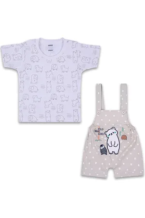 Wish Karo Boys Graphic Printed T-shirt with Dungarees