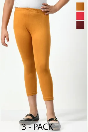 BAESD Girls Pack Of 3 Mid-Rise Regular Fit Capris