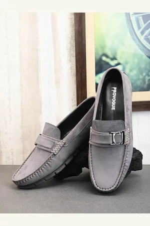 Provogue Men Textured Suede Loafers