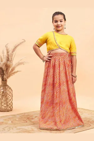 Stylo Bug Girls Cotton Ready Wear Lehenga & Blouse