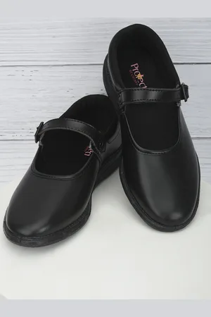 Liberty Girls Black School Shoes