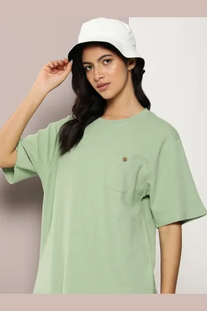 Dillinger Women Self Design Oversized T-shirt