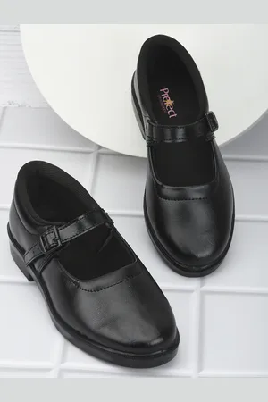 Liberty Girls Black School Shoes
