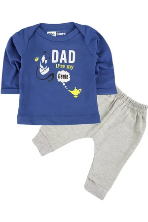 BAESD Infant Kids Typography Printed T-shirt with Pyjamas
