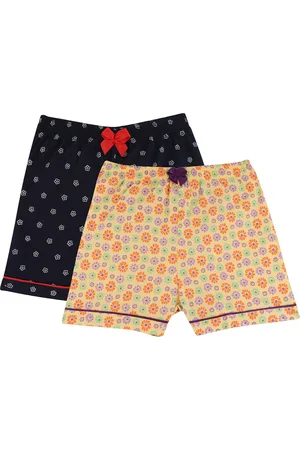 BodyCare Girls Pack of 2 Floral Printed Cotton Shorts