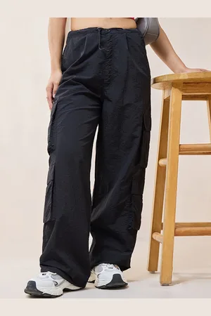 Bewakoof Women Baggy Oversized Cargo Parachute Pants