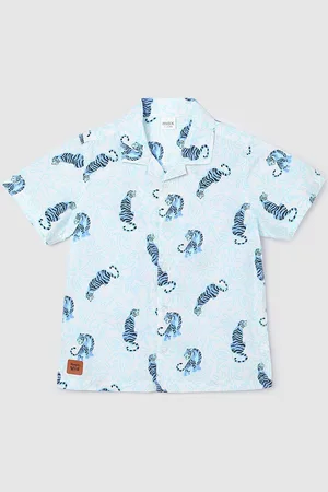 Max Collection Boys Opaque Printed Casual Shirt
