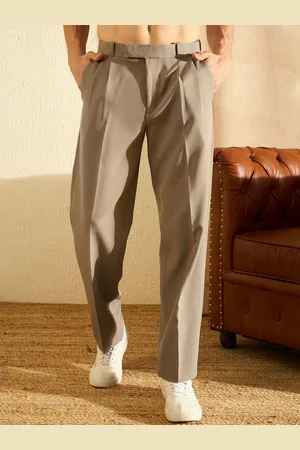 DENNISON Men Baggy Fit Pleated Trousers