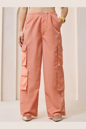 Bewakoof Women Baggy Oversized Cargo Parachute Pants