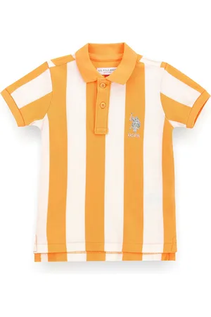 Ralph Lauren Boys Striped Polo Collar T-shirt