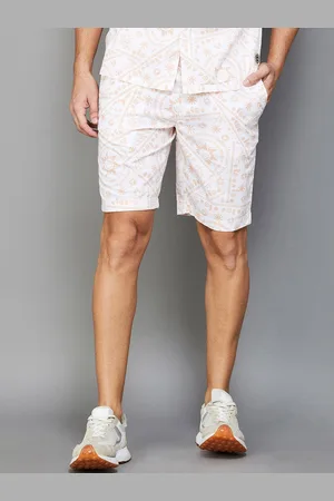 Smileyworld Men Floral Printed Cotton Shorts