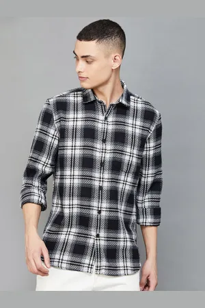 Lifestyle Men Tartan Checks Opaque Checked Casual Shirt