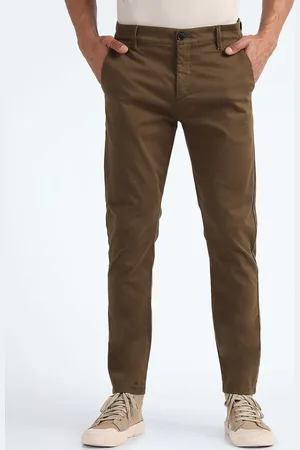 Flying Machine Men Mid Rise Chinos Trousers