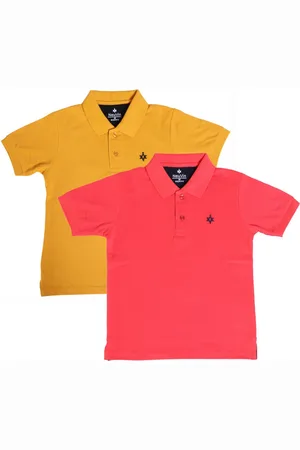 BAESD Boys Pack of 2 Cotton Short Sleeves Polo Collar Pockets T-shirts