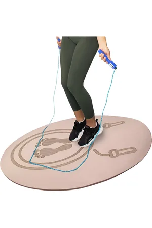 Cortina Beige Printed Anti-Skid Skipping Yoga Mat